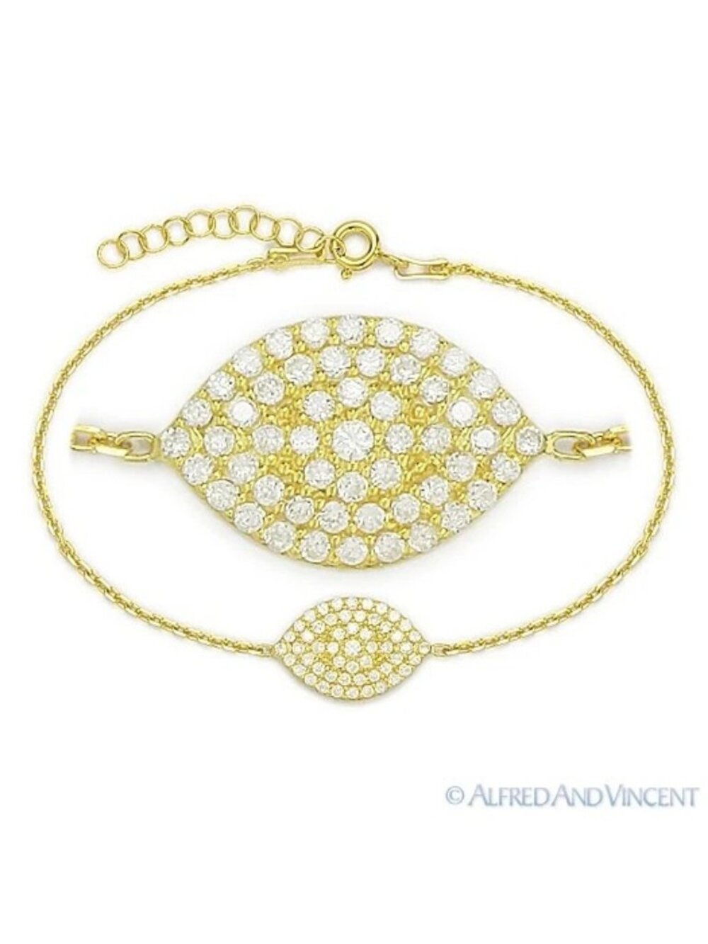 Cubic Zirconia CZ Crystal Pave Bracelet in .925 Sterling Silver